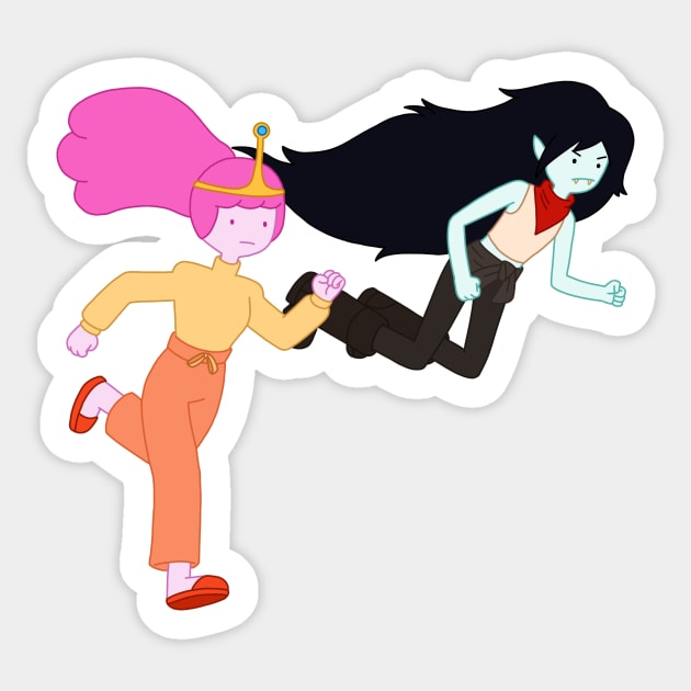 Marceline and Bubblegum Distant Lands Sticker by maxtrology